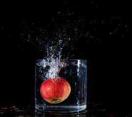 Fruit Splashing in a Glass