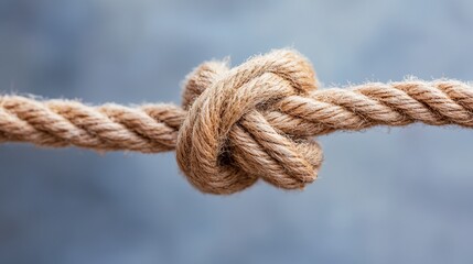 A rope with a knot tied in it