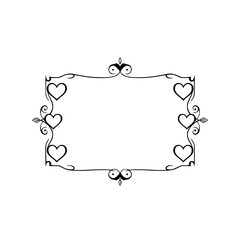 Elegant Heart Frame Border Design: Perfect for Valentines, Wedding Invitations, and Romantic Decor