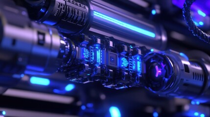 A macro image of a backhaul connection highlighting the robust connectors and staticfree environments necessary for maintaining highspeed data transfer.