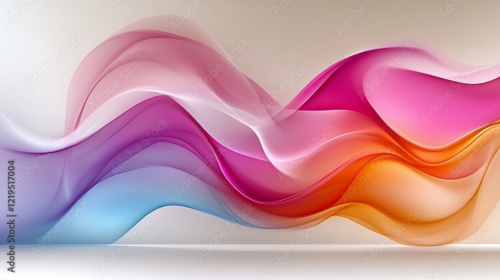 Aufkleber abstract colorful waves flowing smoothly across a background