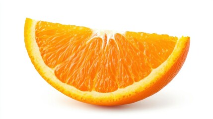 A fresh, juicy orange slice showcasing its vibrant color and texture.