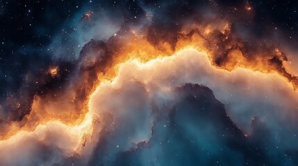 Celestial Nebula Cosmic Cloudscape Stellar Dust Swirls