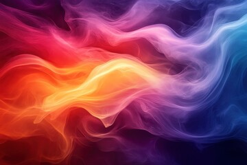 Obraz premium Abstract background with colorful waves of smoke in motion