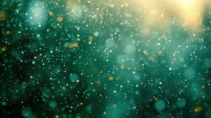 Obraz premium Teal Glitter Sparkles Background Overlay