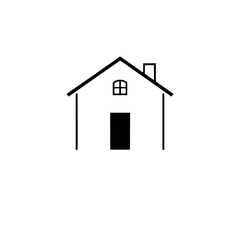 Simple House Illustration: Minimalist Home Design Vector Graphic