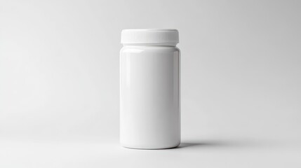Blank White Supplement Bottle Mockup