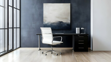 Modern Home Office Interior Design: Minimalist Workspace and Decor