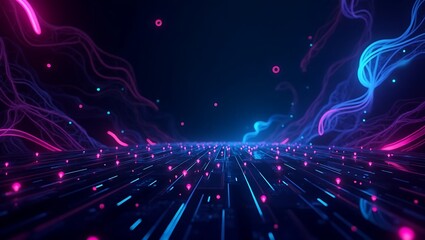 Naklejka premium Abstract futuristic gaming background. Generative Ai.