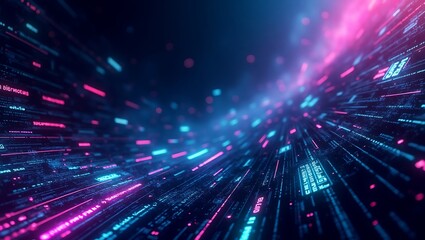 Naklejka premium Abstract futuristic gaming background. Generative Ai.