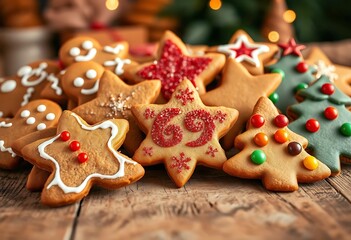 Festive Christmas Gingerbread Cookies: A Warm and Rustic Delight