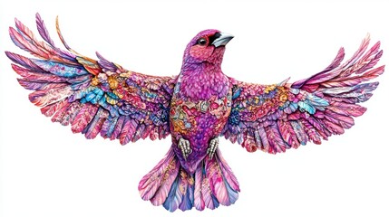 Fototapeta premium Colorful Fantasy Bird in Flight