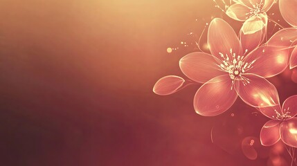 Glowing Floral Design Abstract Art Background