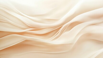 Obraz premium Soft, flowing beige fabric with elegant, smooth curves and folds.