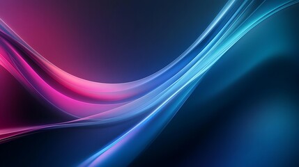 Abstract Swirling Blue and Pink Waves Design