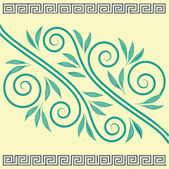 Geometric Curvy Waves Seamless Vector Pattern.