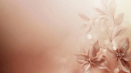 Delicate Rose Gold Floral Design Background Image