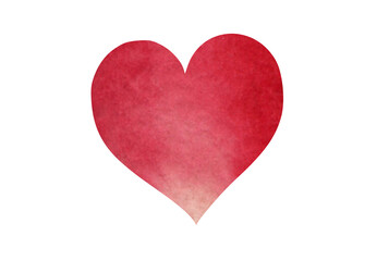the petal heart is painted in watercolor. Hand painted watercolor hearts. Isolated objects perfect for Valentine's day card or romantic postcards