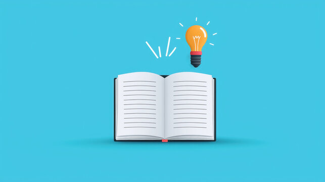 Highlighting Key Points, illustration, A high-quality image featuring a highlighter and an open notebook, ideal for study and educational contexts.