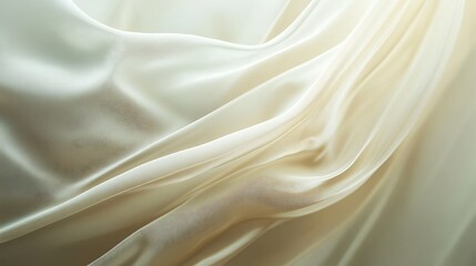 Obraz premium Elegant Draped Cream Colored Sheer Fabric