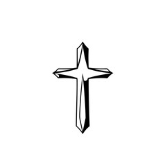 A Black and White Cross: A Simple Yet Powerful Religious Symbol