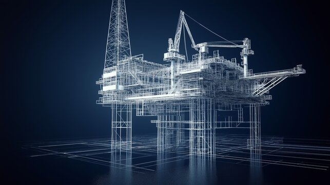 Oil Rig Wireframe Blueprint Of Oil Rig Images – Browse 3,281 Stock Photos, Vectors, and ...