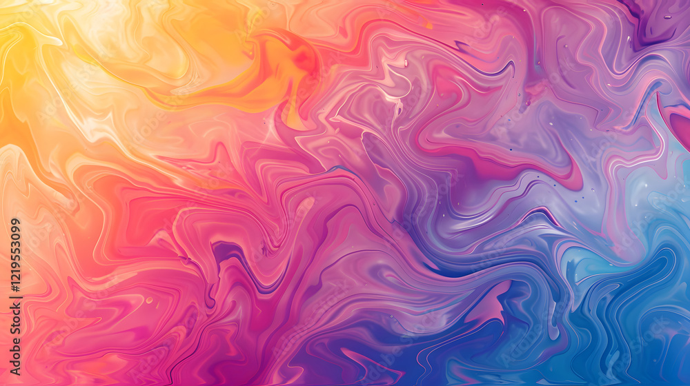 Poster ink marble texture colorful gradient background, generative ai