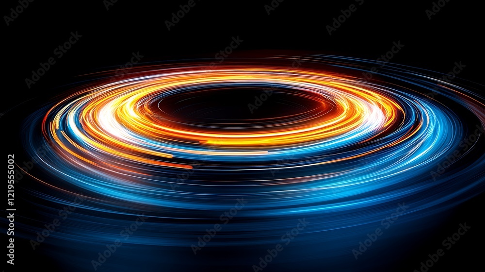 Aufkleber abstract swirling light trails creating a vibrant circular design