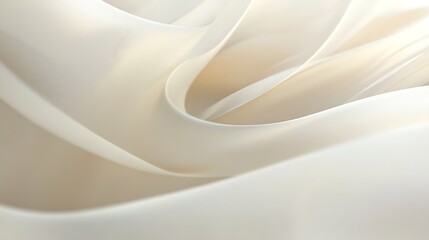 Draped Cream Colored Fabric Softly Flows