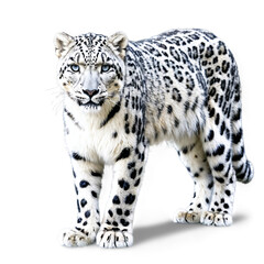 Snow Leopard isolated on transparent background