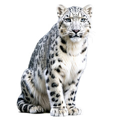 Naklejka premium Snow Leopard isolated on transparent background
