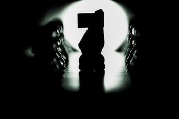 Chess knight silhoutte © tony