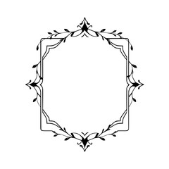 Elegant Floral Frame: Vintage Border Design for Wedding Invitations, Classic Decor, and Decorative Elements