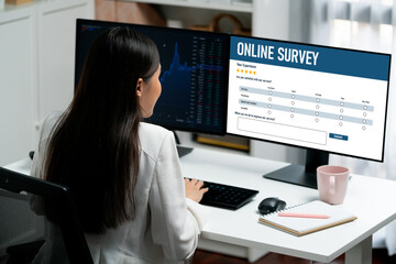 Online survey form for brisk digital information collection on the internet network