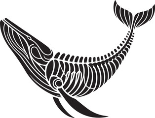 Whale Fish Skeleton Design Art