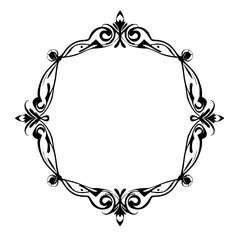 Elegant Floral Frame Design: Vintage Ornament Border for Wedding Invitation, Card, and Decorative Vector Template