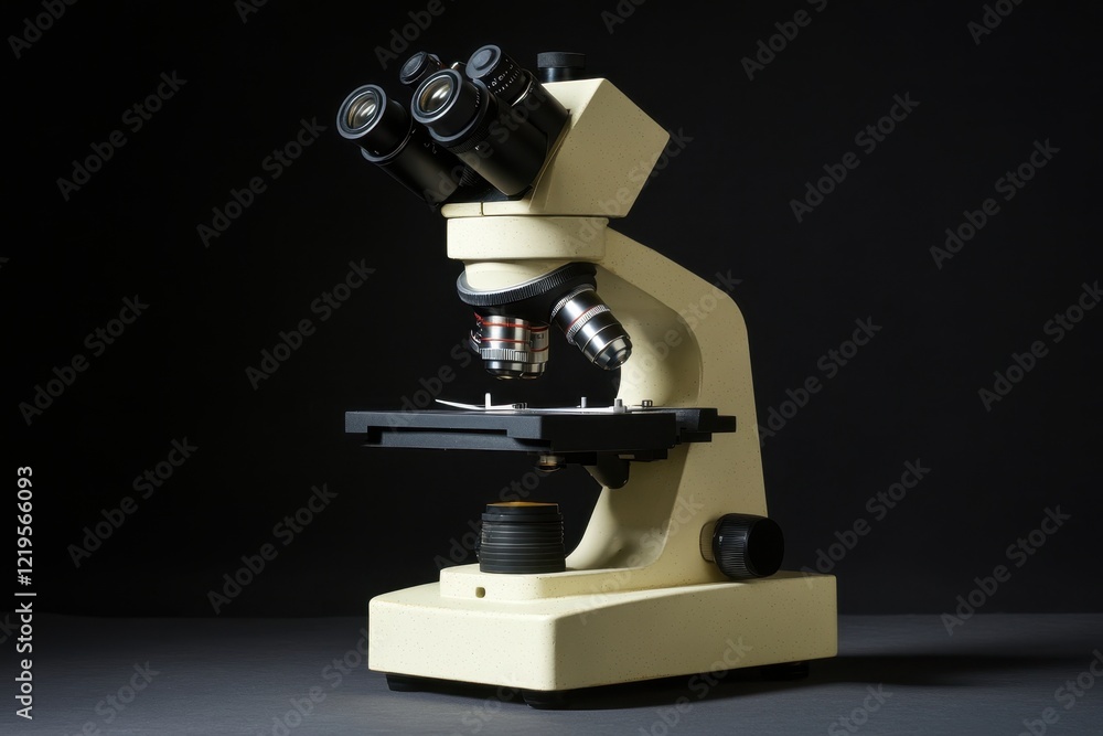 Poster laboratory microscope for detailed observation of specimens on the slide