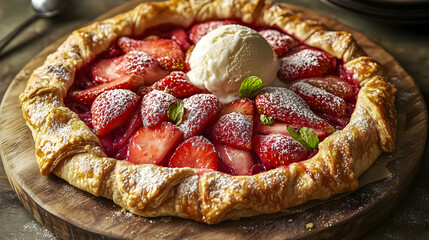 Strawberry Tart with Ice Cream: A Sweet Summer Dessert Recipe