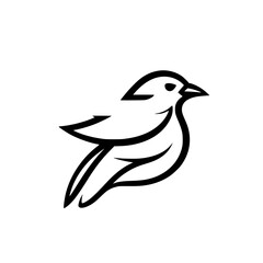 Obraz premium Elegant Bird in Flight: A Stunning Line Art Design. Perfect for logos, illustrations, and nature-themed projects. Download this high-quality vector graphic today!