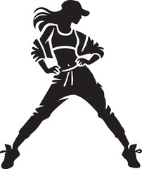Dance Girl Step Vector Design