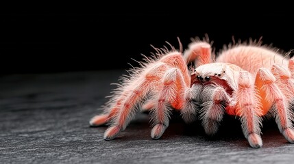Fototapeta premium A close up of a spider on a black surface