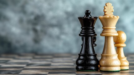 Two chess pieces on a chess board with smoke coming out of them