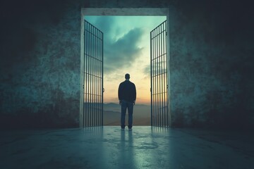 Released from Prison: Man at Gate, Hope and Uncertainty