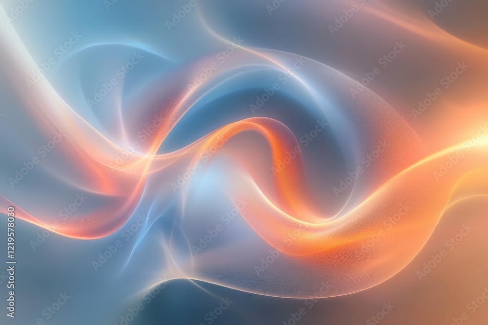 Poster colorful abstract swirl of light and shadows in soft hues creating a dynamic atmosphere