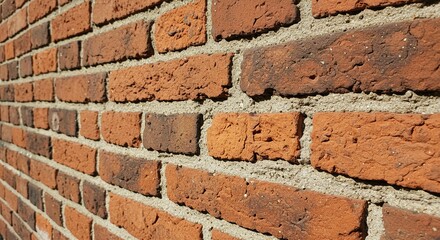 Obraz premium Close up Texture of Red Brick Wall Masonry Background Building Exterior Detail