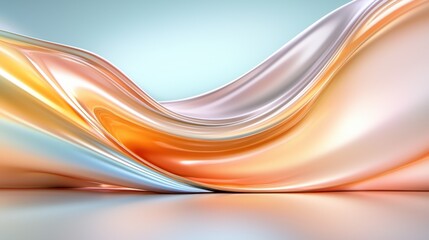 Obraz premium An abstract background with a wavy orange and blue color scheme