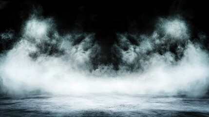 Naklejka premium A black and white photo of smoke coming out of the ground