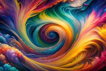 Vibrant Colorful Journey: Abstract Art Stock Photo