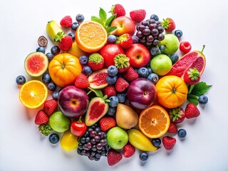 Vibrant Fresh Fruit Still Life: Minimalist Long Exposure Photography