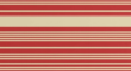 Obraz premium Seamless Red and Beige Horizontal Stripe Pattern Textile Fabric Design Background Texture